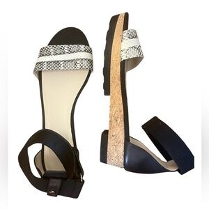 Jimmy Choo 'NEAT" Ankle Strap Wedges Snake Sandal